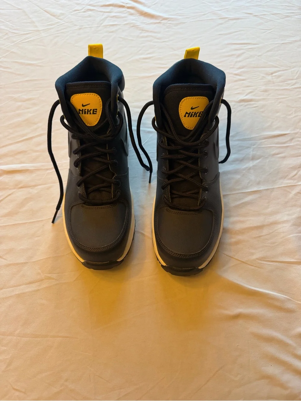 Nike Kids Black and Yellow High-Top Sneakers